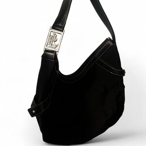 Vintage Lauren by Ralph Lauren Microfiber Hobo Handbag Y2K